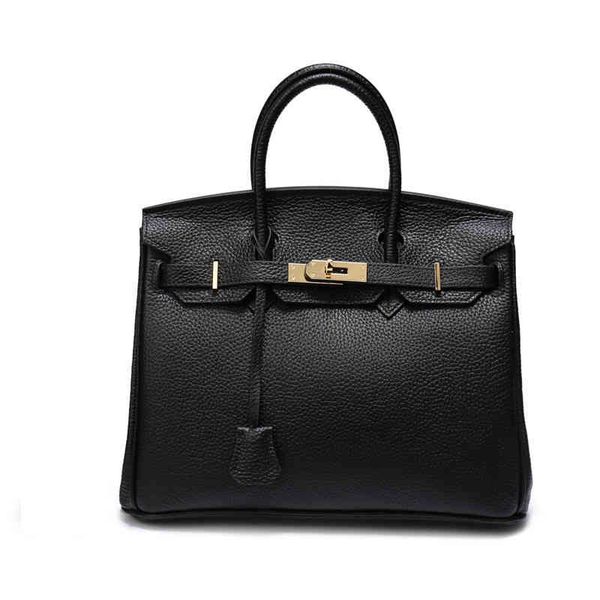 

tote bag women herme hands shoulder crossbody messenger purses wallets 25/30/35/40cm 2022 40# litchi striped cow leather large capacity birk