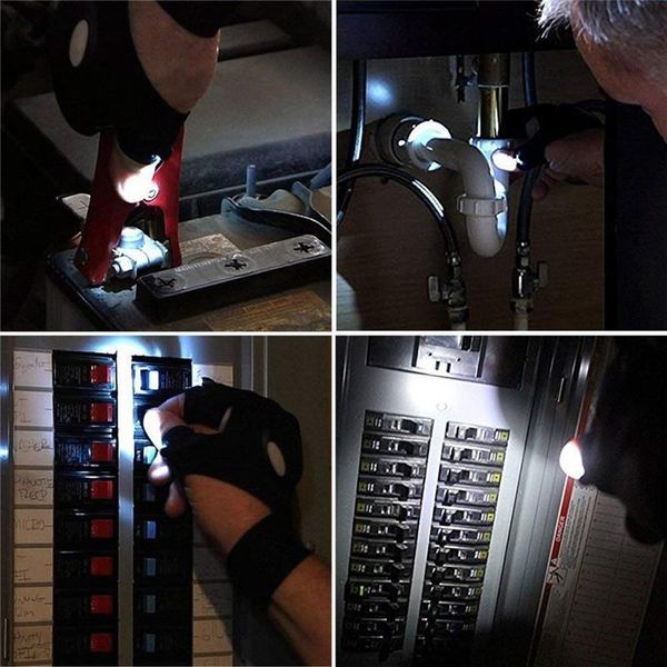 

factoryw5monight magic gloves with high waterproof bright led light rescue tools fishing grooming glove outdoor breathab