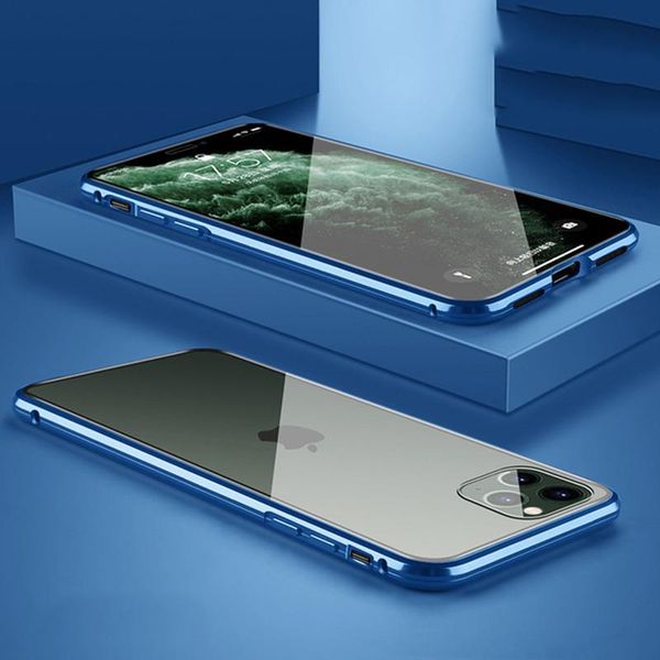 

shockproof case for iphone 11 se 2020 cover double side glass magnetic metal case for iphone xr xs max x 8 h jllbrv