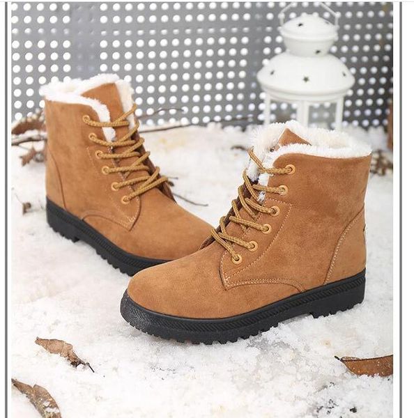 

2020 women winter warm big cotton boots snow boot 35-43, Black
