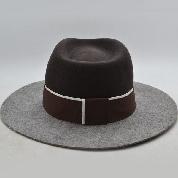 

new british style wool felt casual fashion breathable gentleman hat, Blue;gray