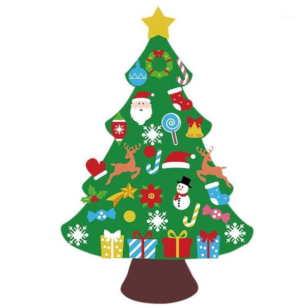 

christmas decorations 33pcs felt tree diy set xmas wall hanging ornament decoration for home lad-sale1