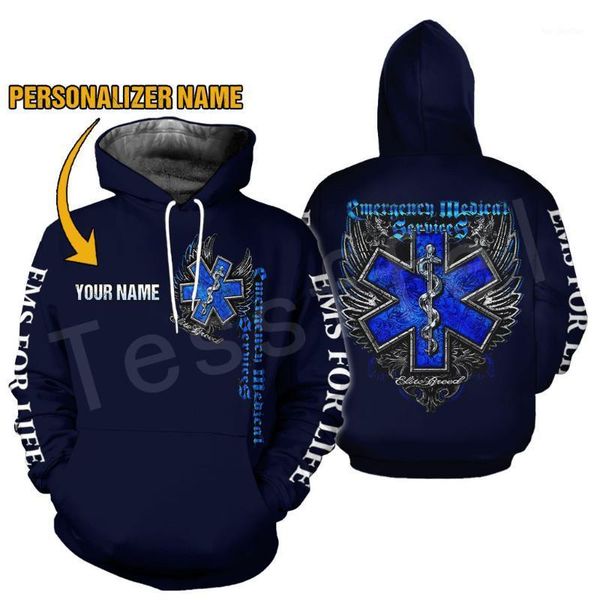 

men's hoodies & sweatshirts emergency technician emt ems paramedic fashion pullover 3dprint sweatshirt/hoodies/zipper/jacket s-111, Black