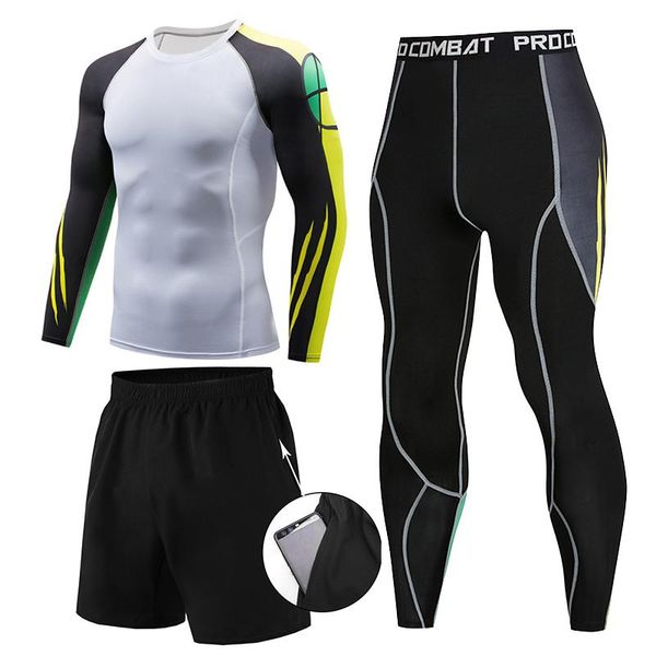 

running sets men's set gym jogging thermo underwear, Black;blue