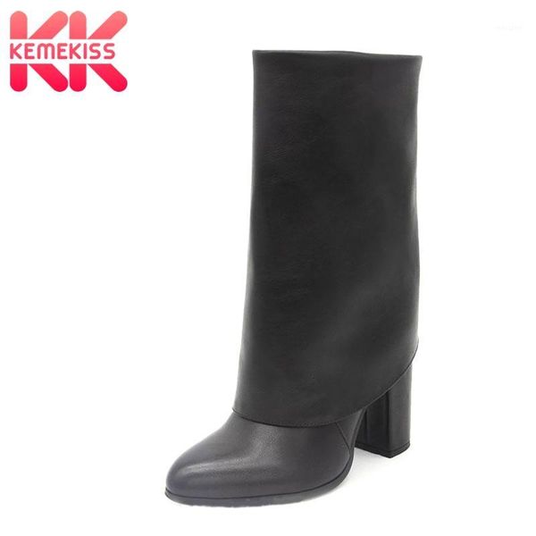 

boots kemekiss women short high heel winter shoes woman warm fashion party mid calf boot lady daily footwear size 36-411, Black