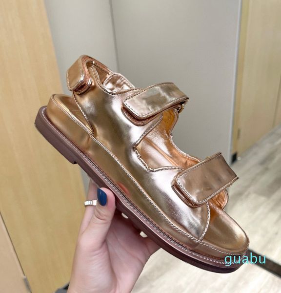 

woman summer flat sandals femal good quality slivers gold comfotable sandals brand design fashion shoes size 35-40, Black