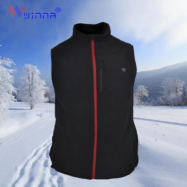 

outdoor t-shirts heated fleece vest women gilet recharged electric body warmer for camping hiking hunting1, Gray;blue