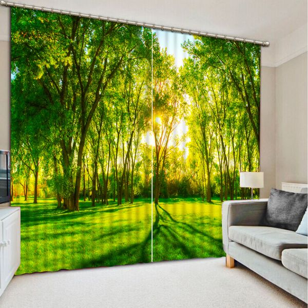 

strong grassluxury 3d window curtain living room wedding bedroom