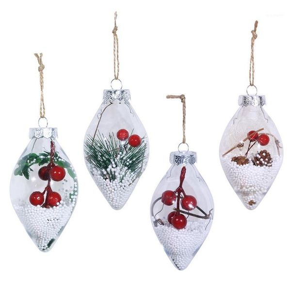 

christmas decorations ornaments xmas tree drop pendant hanging ball transparent clear interior home festival party decoration 1