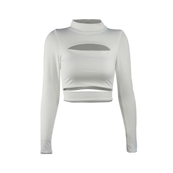 

womens hollow long sleeve high collar ladies 2uwfrj8qdd, White
