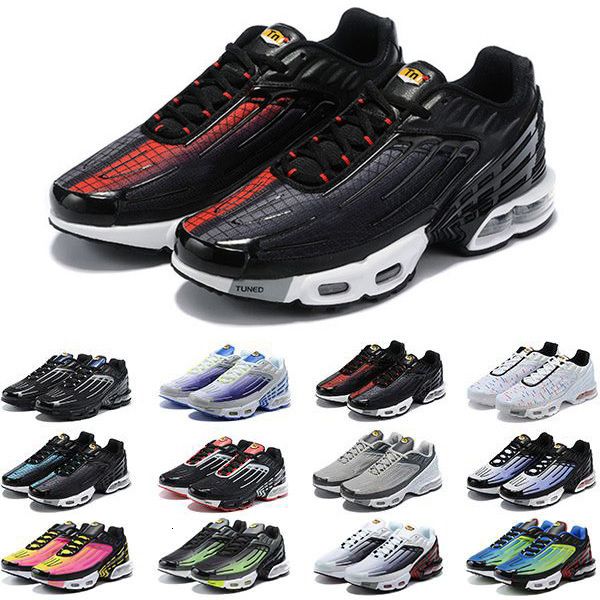 

tn plus 3 iii men running shoes tn 3 chaussures triple white black hyper og usa neon mens trainers sports sneakers zapatos, White;red
