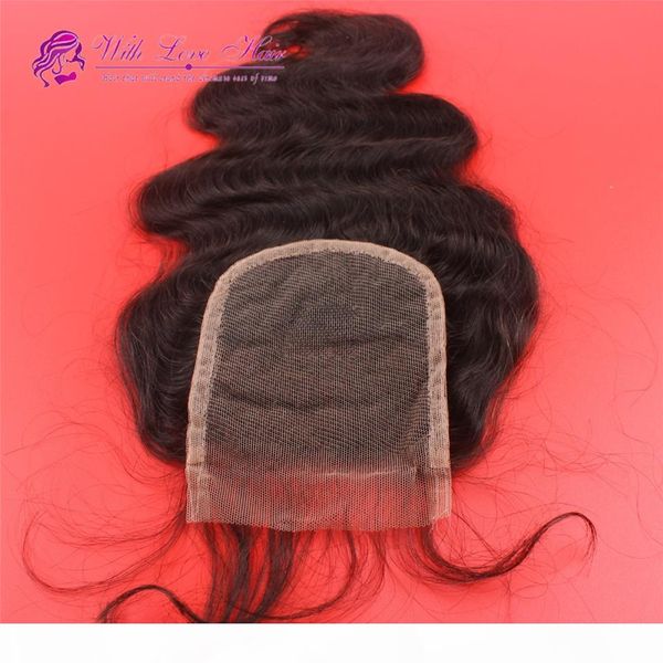 

8a peruvian body wave virgin human hair lace closure 100% non processed closure ing, Black