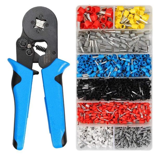 

1200pcs terminal crimping tools electrical pliers hsc8 precision clamp set 0.08-10mm tubular crimping pliers hand tools set1