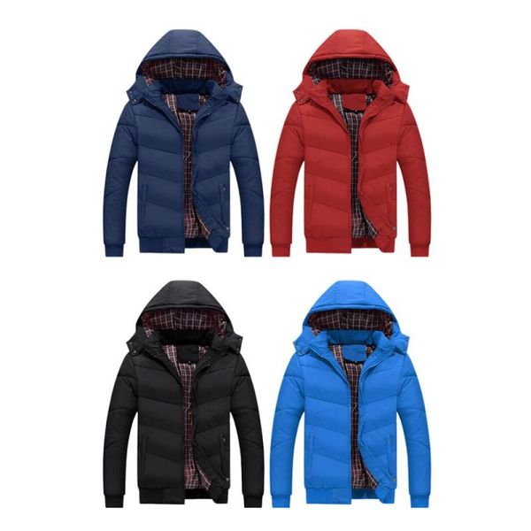 

vvts arrival brand winter men jacket slim m-3xl size masculino new new casual big cotton with hooded parkas casaco jacket coat dnviu, Black