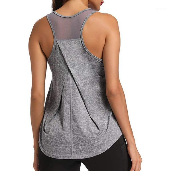 

yoga outfits women workout shirts sleeveless pleated gym athletic racerback tank sports wear running shirt vest training1, White;red