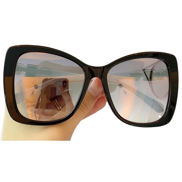 

male square sunglasses 2020 large fashion brand mirror cat eye uv400 glasses n48y, White;black