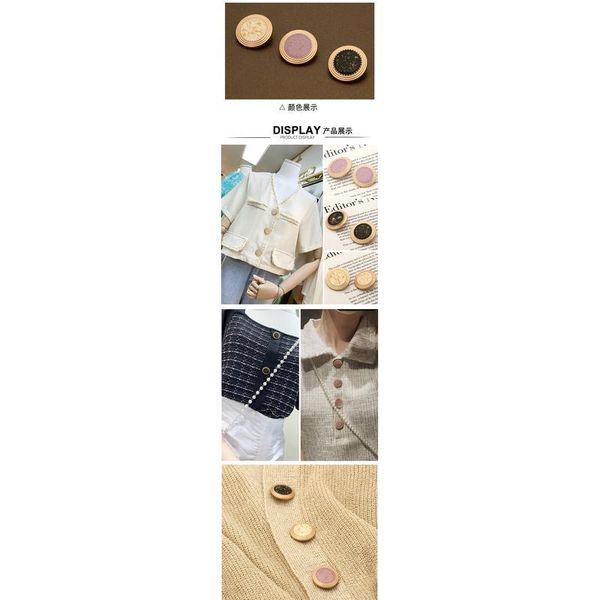 

decorative buttons for clothing 18 23 25mm sewing women coat suit gold metal button on clothes flower vintage apparel jllvfo, Blike;white