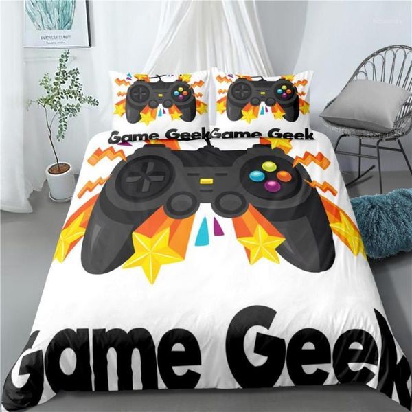 

gamepad bedding set  modern gamer comforter cover video game duvet cover for boys kids bedding set gamer1