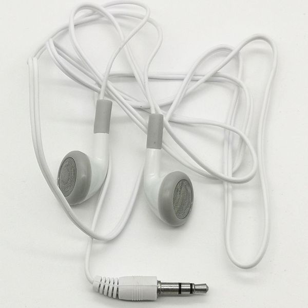 

500pcs/lot wholesale no mic 3.5mm white earphone disposable earphone headphone for mp3 mp4 mobile phone ect r