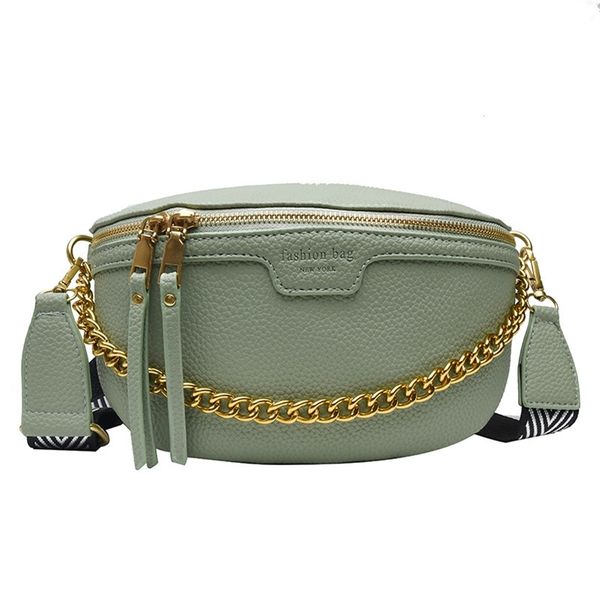 

designer women's belt bag pu leather chain fanny pack bananka bag on a belt fashion wild satchel women belly band waist bag lj201023