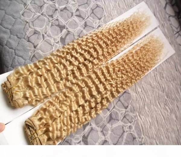 

200g malaysian kinky curly hair 100% human hair bundles 2pcs non-remy hair extension 613 bleach blonde can buy 3 or 4 bundles, Black