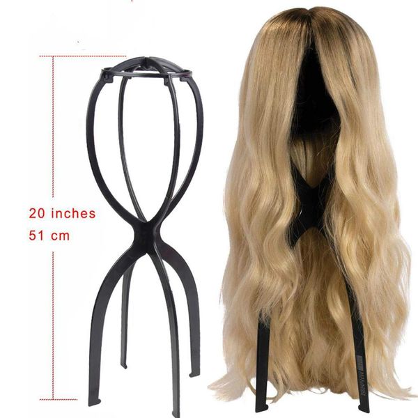 

ajustable wig stands plastic hat display wig head holders mannequin head/stand portable folding wig stand, White