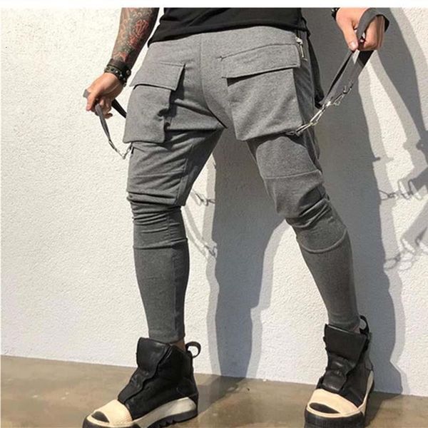 

2020 streetwea men cargo brage multi-pocket причинные тактические joggers men cargo брюки мода карандаш брюки мужской брамс одежда, Black