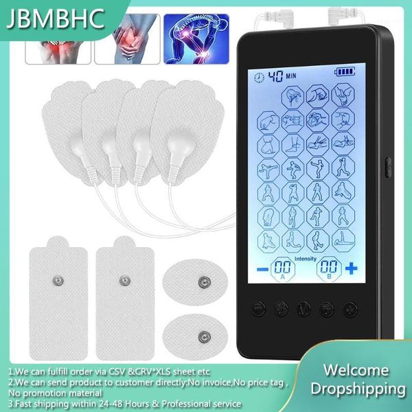 

28 modes electronic pulse digital usb mini massager with lcd touchscreen tens unit therapy relief pain tool for body massage1
