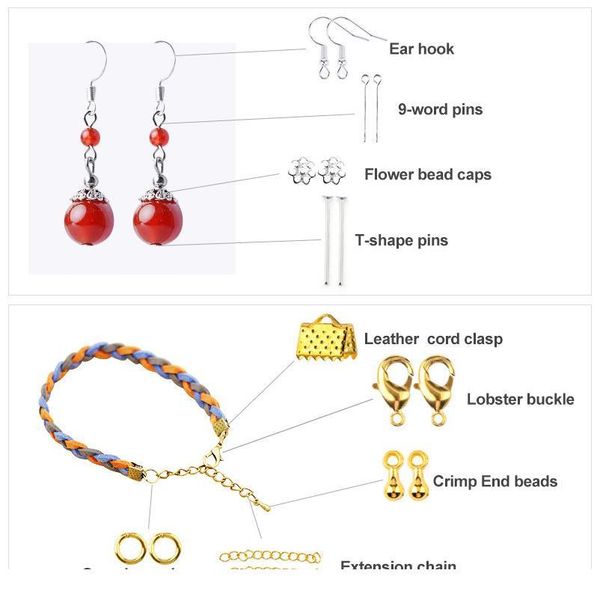 

jewelry making kit open jump rings lobster clasps earring hooks crimp beads for diy jewelry making supplies alloy acc qylhhi