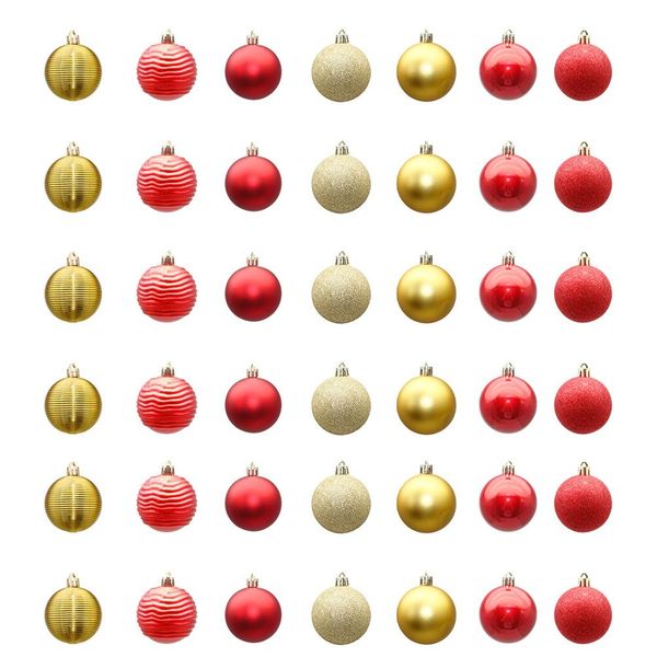 

42pcs 2020 christmas ball tree decor bauble xmas party hanging ball xmas balls hanging shatterproof christmas xmas tree ball wmtval