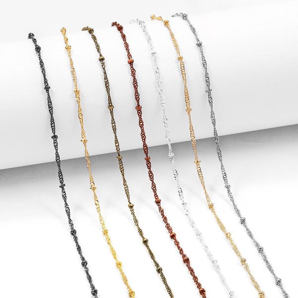 

5m/lot copper width 1.8mm ball chain necklace bead chain for diy anklet jewelry making accessories supplies wmtarg petsyard