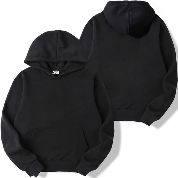 

hoodie 2019 с капюшоном хлопчатобумажного полиэфира чистых цветных толстовок с капюшоном мужчина / женский модный логотип для каждой дневной, Black