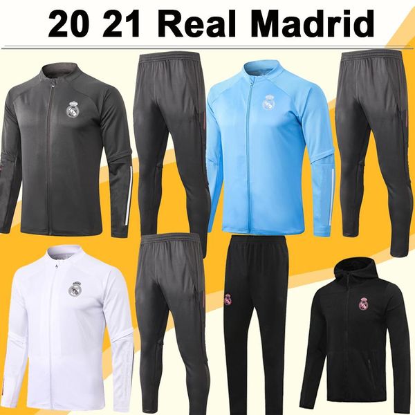 

20 21 real madrid full zip куртка рубашки костюм опасность mariano kroos benzema sapphire голубая зеленая черная куртка набор футбольные дже, Black;red