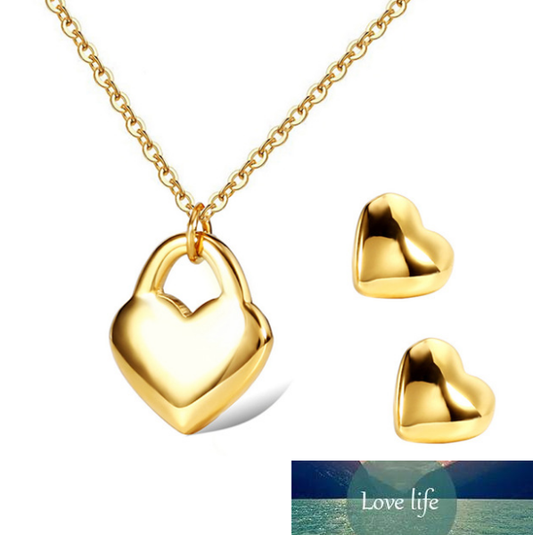 

mk001 love heart honey necklace pendant earrings jewlery sets for women gift fahion, Silver