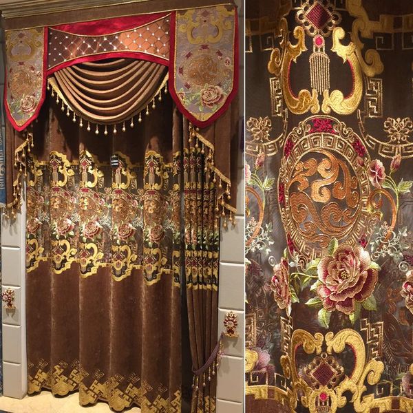 

curtain & drapes european style bedroom living room shade embroidery