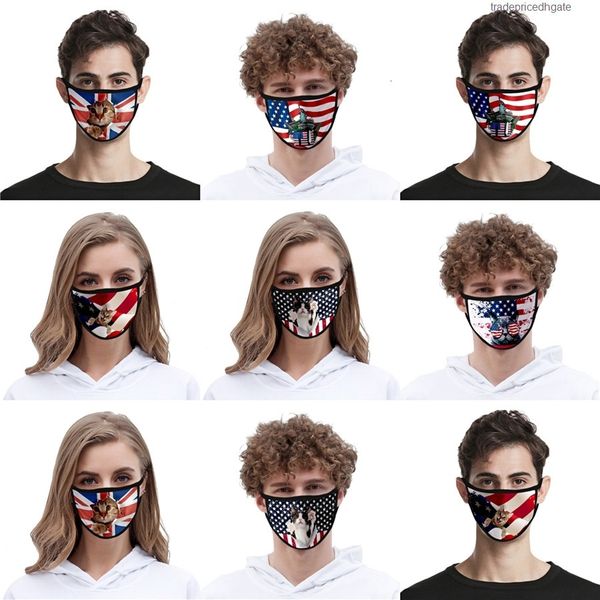 

children fox designer face breath cute mask cotton kids fun fancy mouth muffle dust windproof protective cartoon masks#a