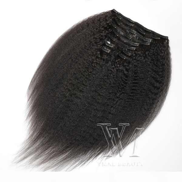 

vmae перуанский бразильский необработанный клип inst natural color 120g 140g 160g kinky прямой клип в virgin remy extensions, Black;brown