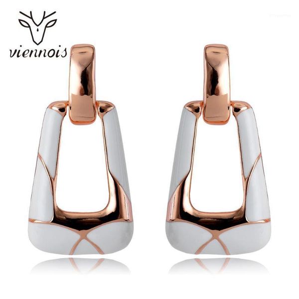 

viennois enamel drop earrings for women earrings female wedding party jewelry 20201, Silver