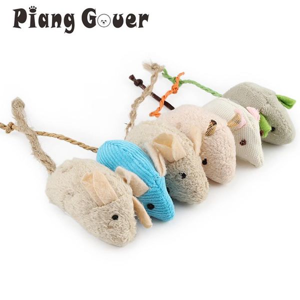 

cat toys 6pcs/lot mix pet catnip mice cats fun plush mouse toy for kitten