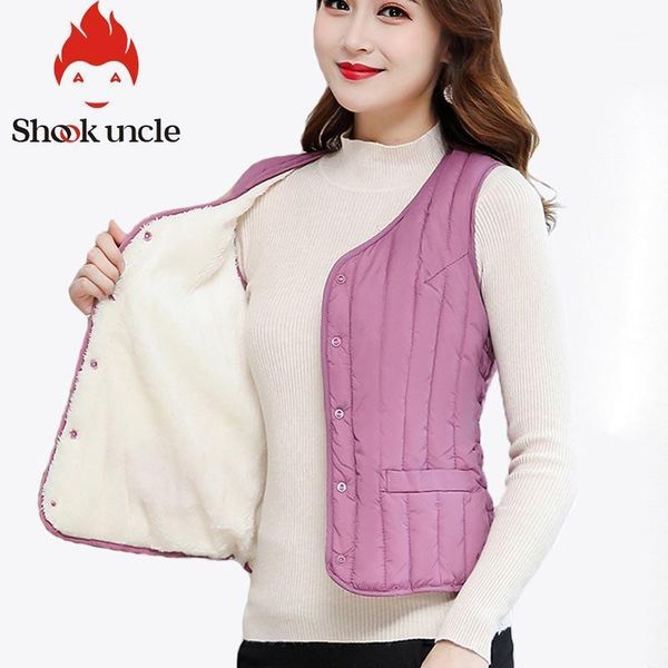 

women sleeveless vest winter warm plus size 4xl down cotton padded jacket villus female veats slim fit sleeveless waistcoat 7131, Black;white