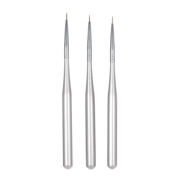 

3pcs/set professional acrylic nail art brush set nal art painting brushes for uv gel builder nail drawing line