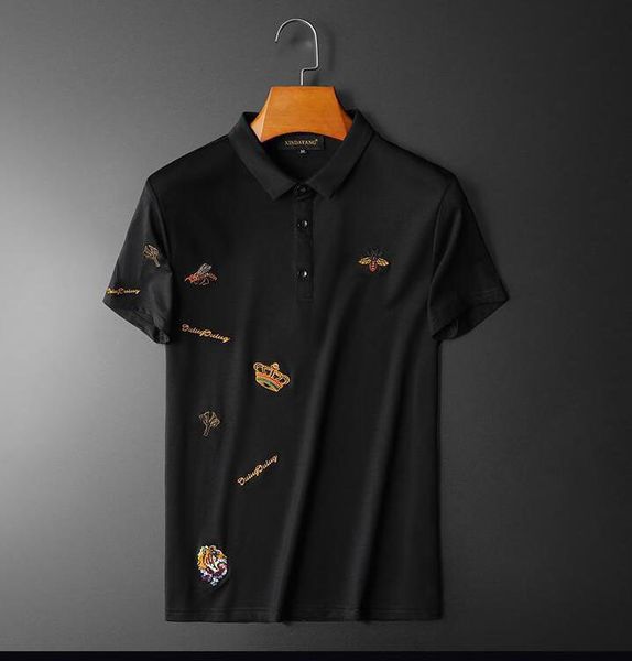 

male new 2020 brand polo for man designer polos cotton shirt short sleeve shirts embroidery jerseys gruf, White;black
