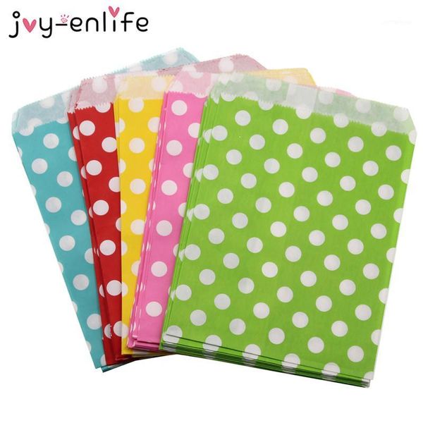

gift wrap 25pcs 13x18cm kraft series mini polka dot bags popcorn party paper bag for wedding decoration birthday supplies1
