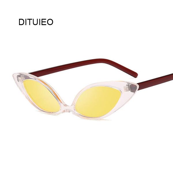 

sunglasses fashion cute ladies cat eye women vintage brand small sun glasses female uv400, White;black