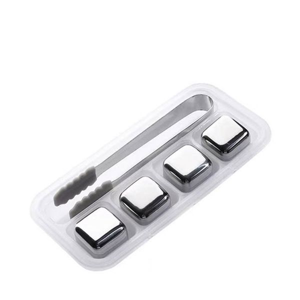 

d-304 stainless steel ice cube reusable chilling stones for whiskey wine keep your drink longer cold metal red wine cooling
