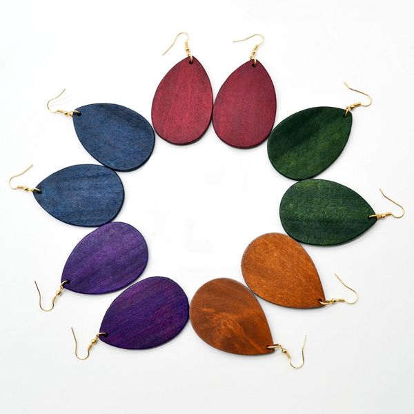 

2020designer inspired fashion trendy dyeing wood drop earrings for women kendra style jewelry earrings, Silver