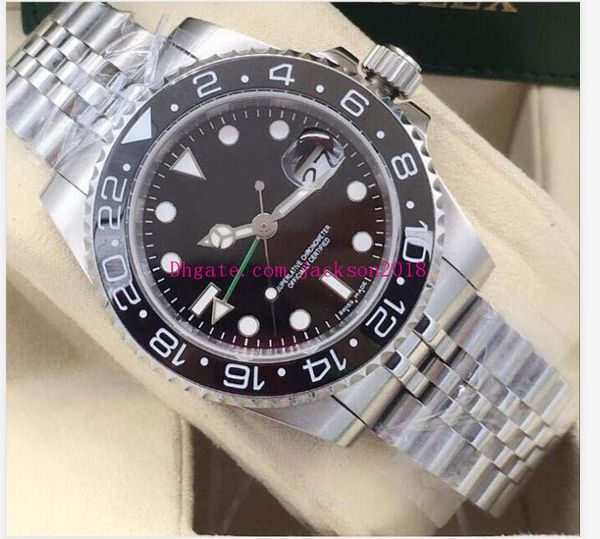 

original box new mens wristwatch crown 40mm 126710 jubilee ceramic bezel steel bracelet automatic fashion men's watches, Slivery;brown