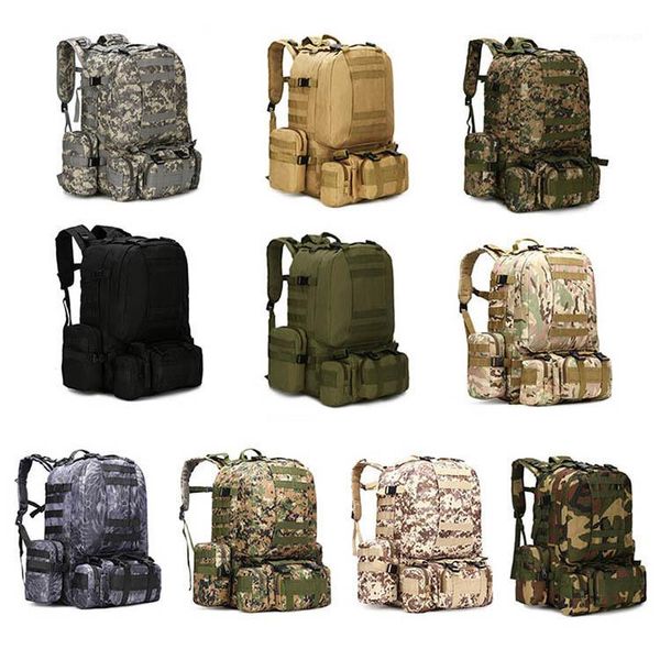 

outdoor bags 50l tactical backpack,men's backpack 4 in 1molle sport bag hiking climbing army camping bags1