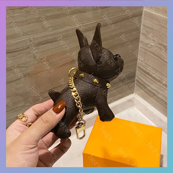 

кожаные брелочные женские роскоши брелок мужские дизайнеры ключей цепь мода автомобиль милые французские бренды бульдога цепочки portachiavi, Silver