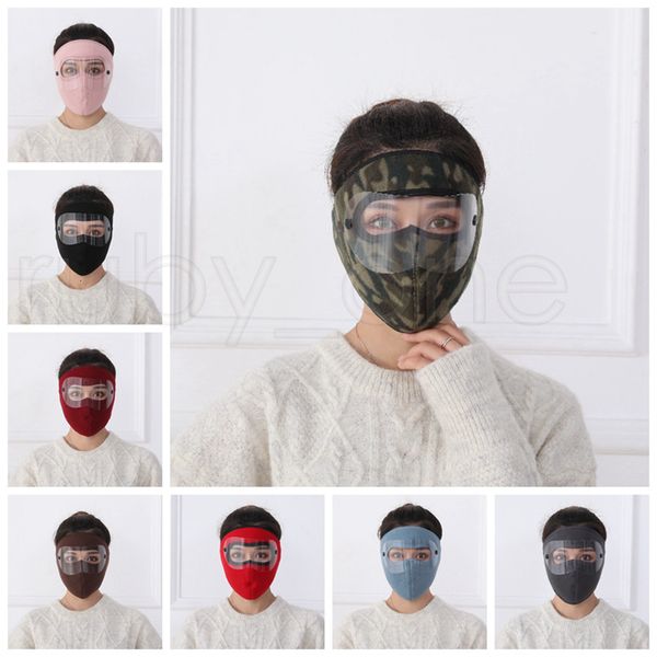 

factory 2 in 1 full winter ski men women outdoor face cover earmuffs cycling motorcycle warm windproof designer mask rra3836